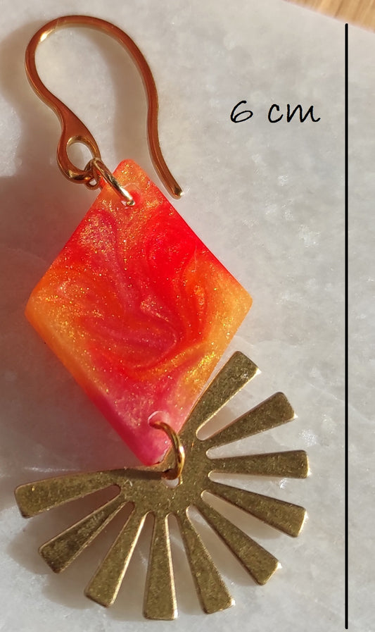 Boucles d'oreilles "Erythie "