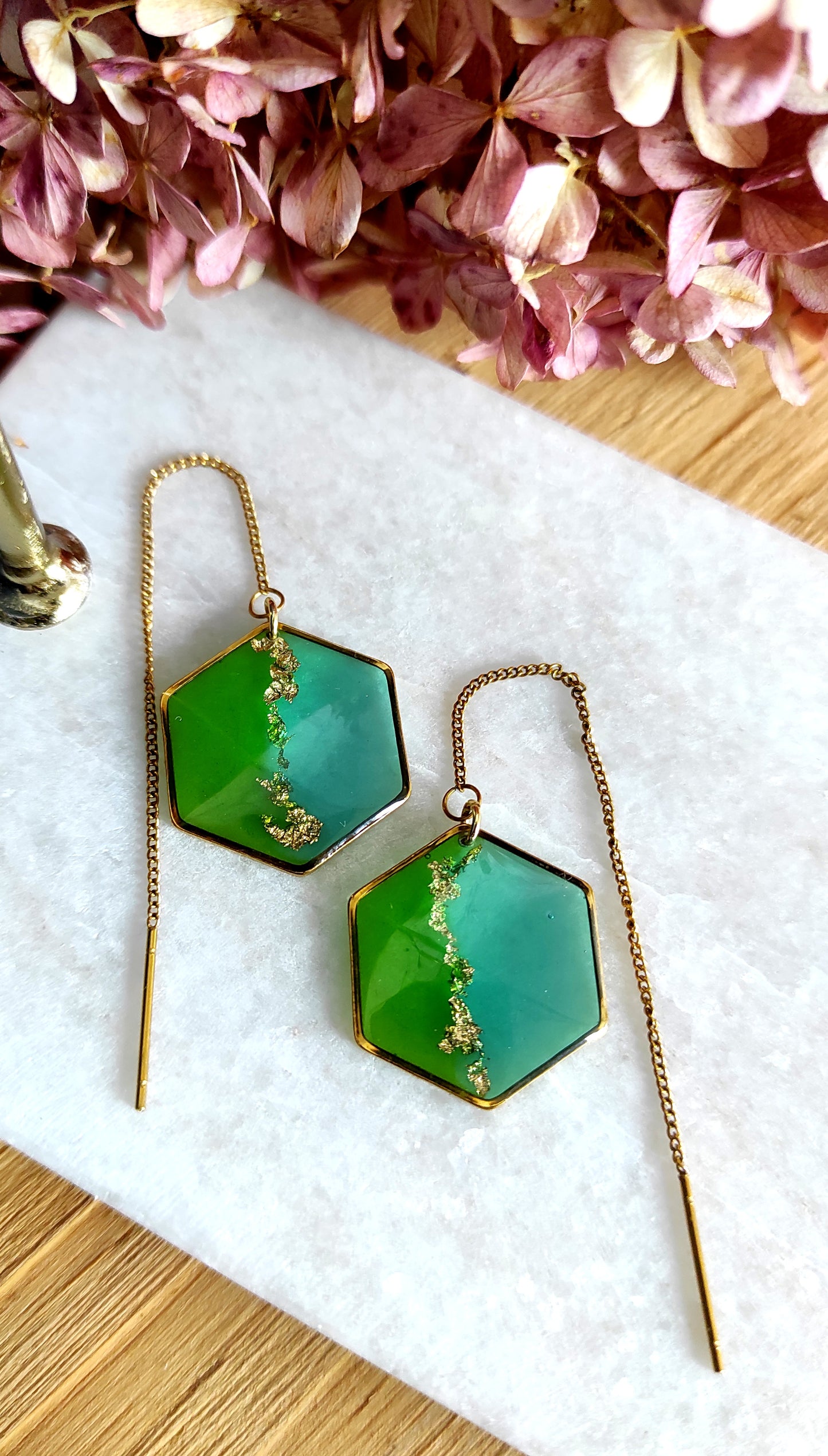 Boucles d'oreilles "Menthé 2"